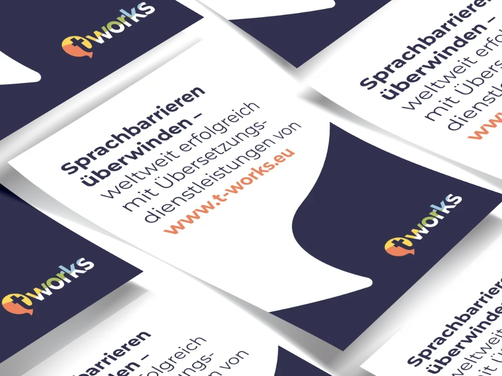 t’works Übersetzungsdienst Werbung auf Deutsch